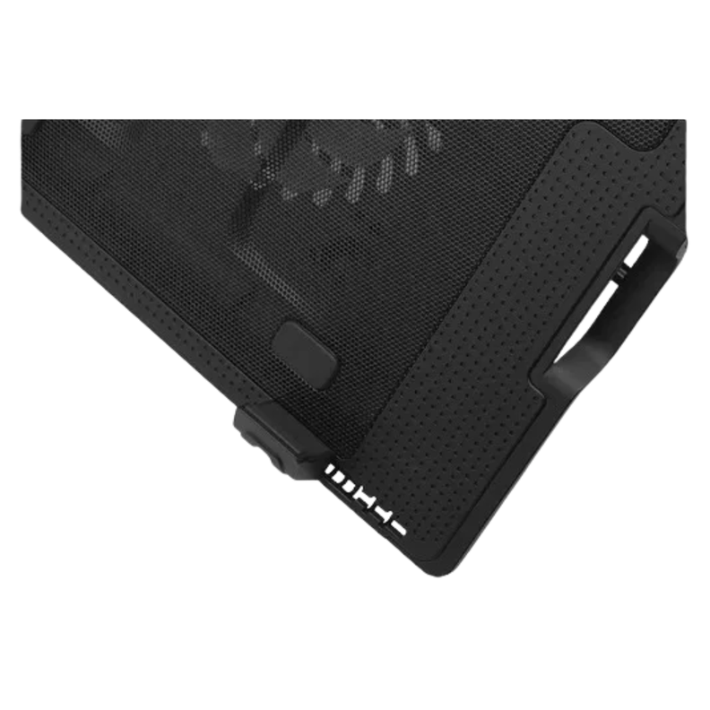 Base Ventilador Notebook Gamer N18 Con Luz Led Altura Ajustable Negro-1