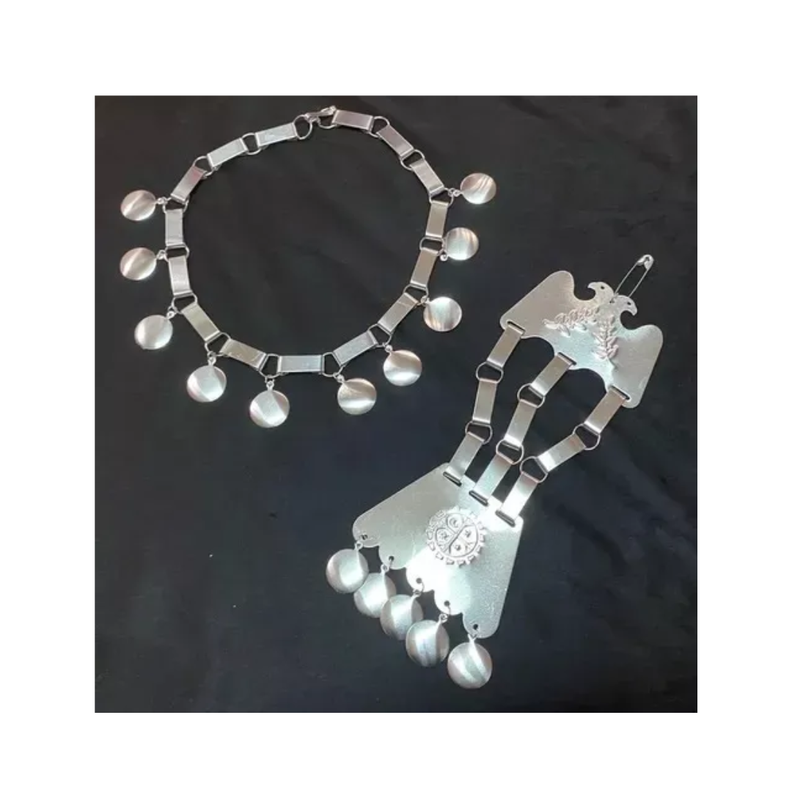 Accesorio Vestuario Trapelakucha Trarilonco Mapuche Mujer Metalico-1