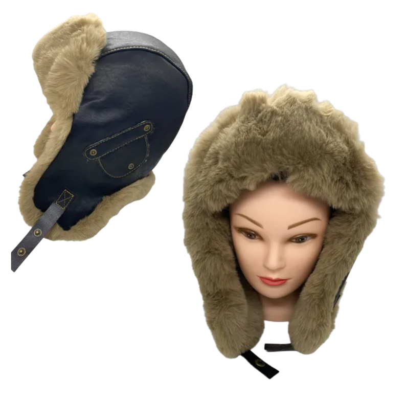 Gorro Ruso Ushanka Cuero Pelaje Suave Muy Abrigador