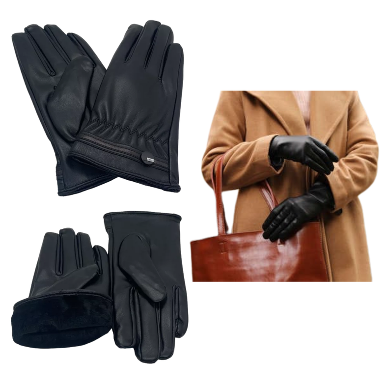 Guantes Cuero Sintético Mujer Invierno-0