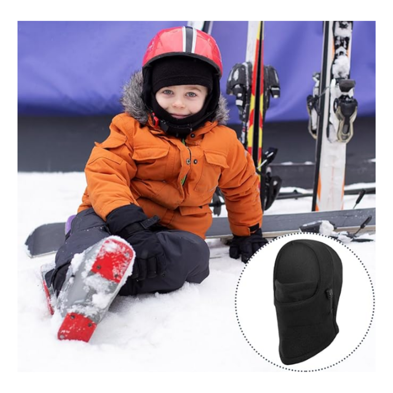 Gorro Pasamontañas De Polar Ajustable Para Niños Niñas Invierno-6