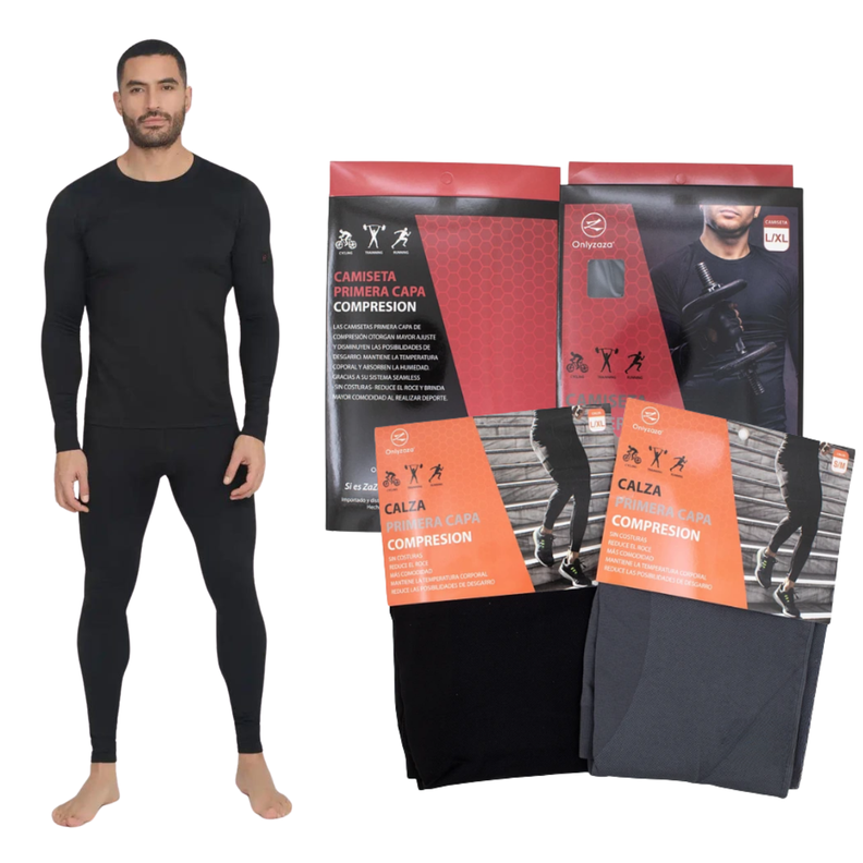 Primera Capa Hombre, Camiseta Y Calza Compresion Térmicos-0