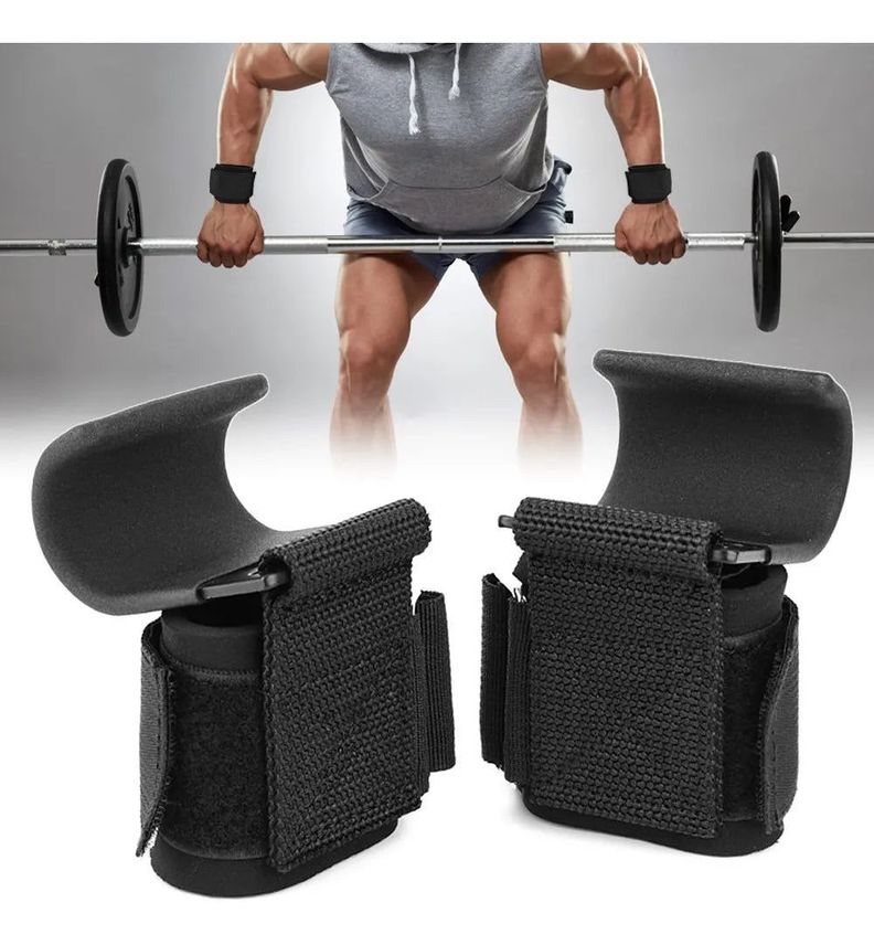 Muñequera Con Gancho. Levantamiento Pesas Gimnasio Crossfit-1