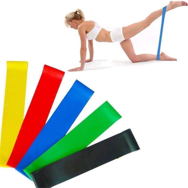 5 Bandas Resistencia Gluteos Piernas Abdomen + Bolso-4