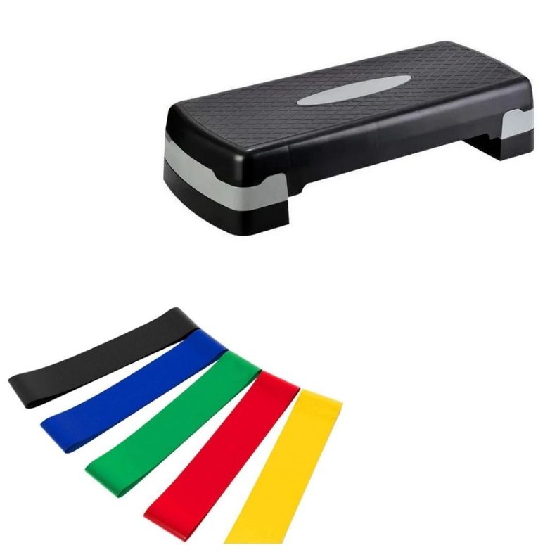Pack Step aerobico 2 niveles + Set Banda Gluteos-0