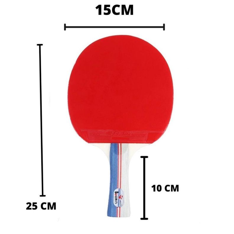 Set par Paleta Raqueta Ping Pong + 3 pelotas + Estuche - multicolor-3