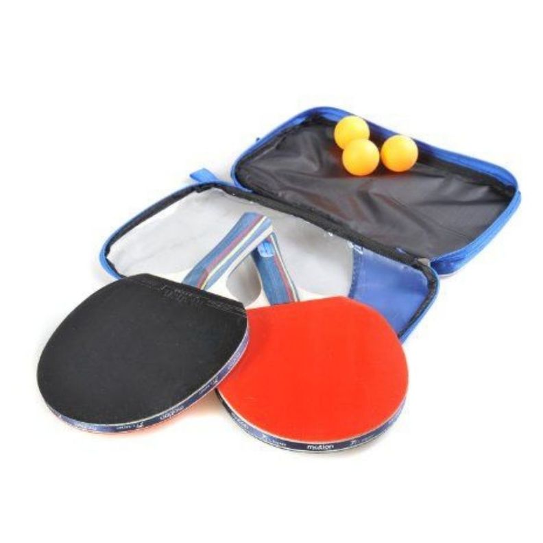 Set par Paleta Raqueta Ping Pong + 3 pelotas + Estuche - multicolor-1