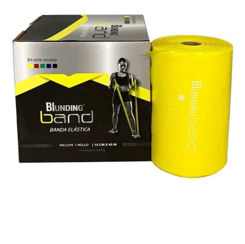 Banda Elástica Rollo De 45 Mts Amarillo Blunding-2
