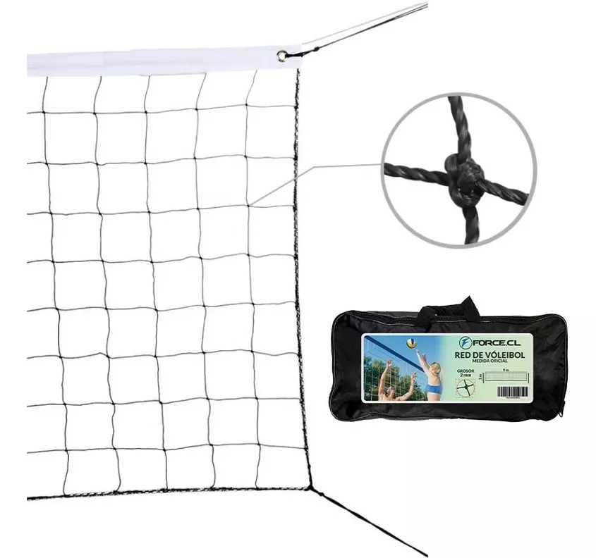 Malla Red Voleibol Volley 2mm Con Guincha Y Cable - Generic-1