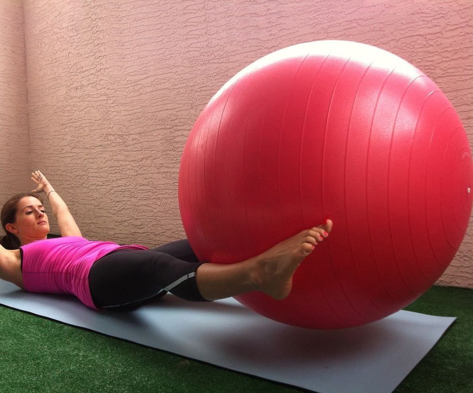 Balon Pelota Yoga Pilates 75cm + Inflador-Azul-3