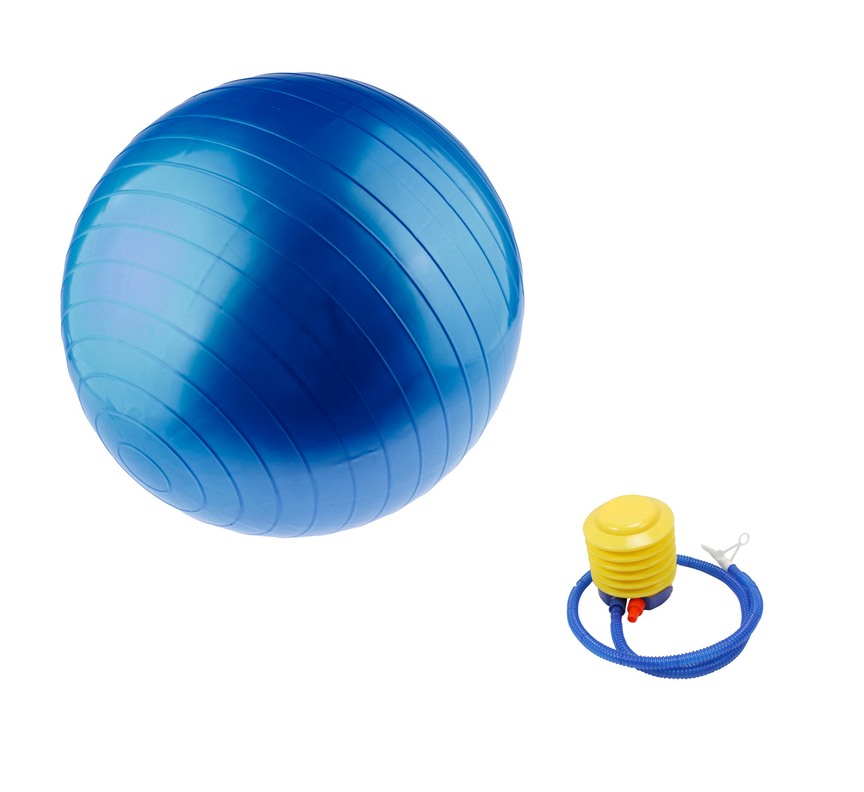 Balon Pelota Yoga Pilates 75cm + Inflador-Azul-1
