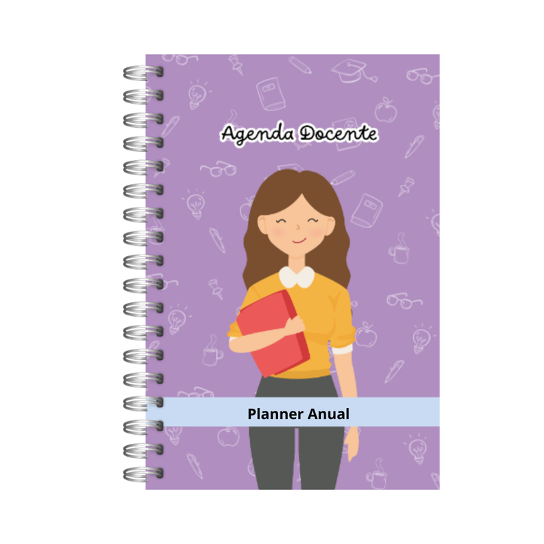 Agenda docente profesora Anual Papelería Personalizada 8-0