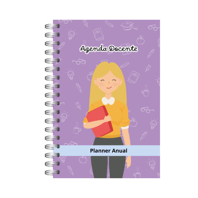 Agenda docente profesora Anual Papelería Personalizada-0