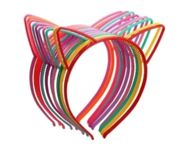 Pack 12 Diadema De Gato Cintillo Niñas Accesorios-0