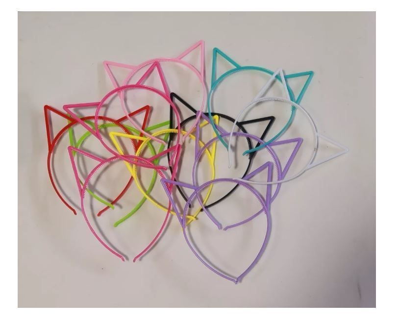 Pack 12 Diadema De Gato Cintillo Niñas Accesorios-1