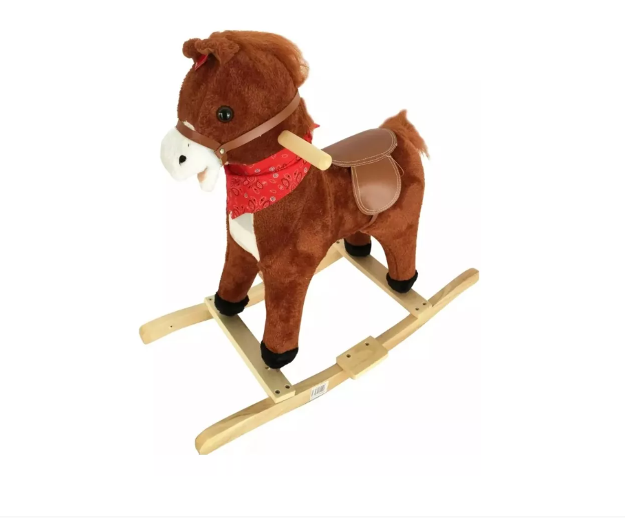 Caballo Balancín Mecedor De Madera Con Sonido Juguete-0