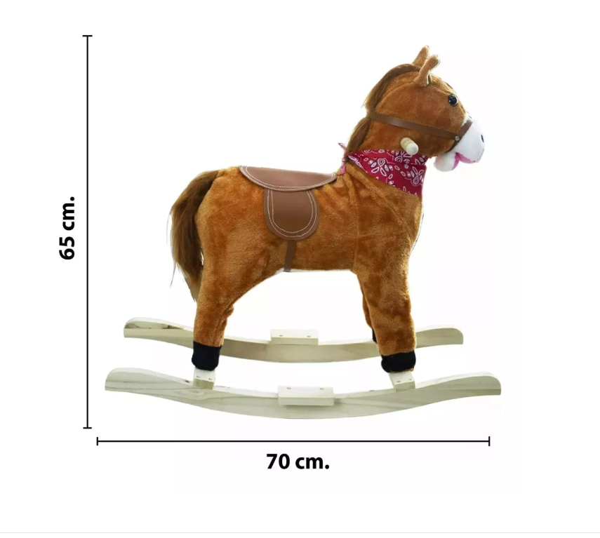 Caballo Balancín Mecedor De Madera Con Sonido Juguete-1