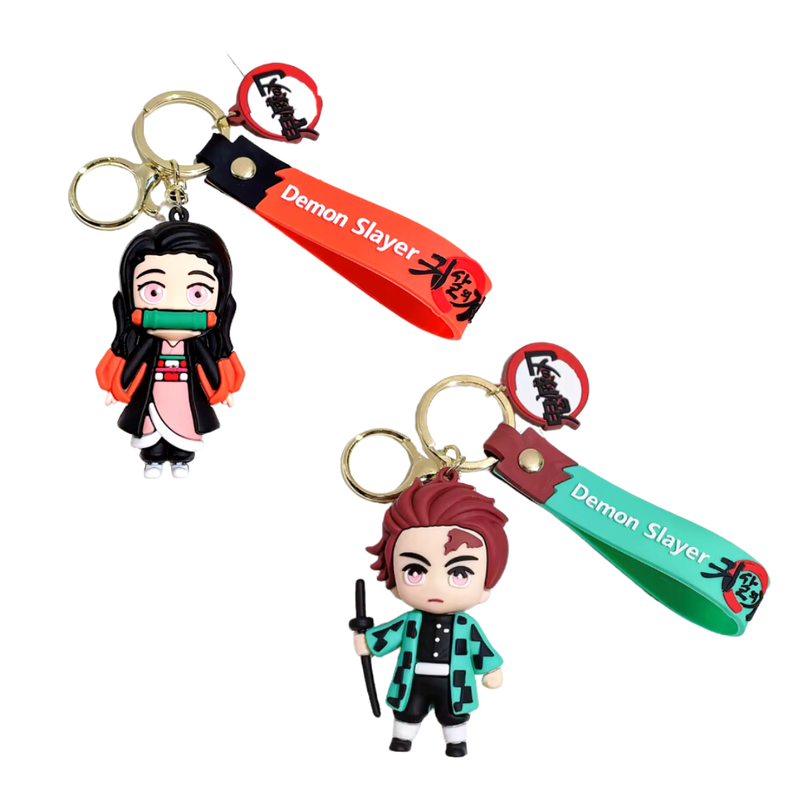 Llavero Nezuko Y Tanjiro Kamado X2 Tiernos-0