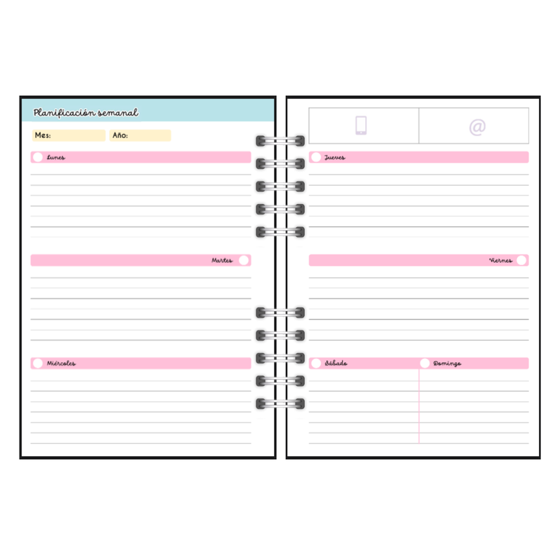 Agenda Psicopedagoga 200 Pág Anual Papelería Personalizada-4