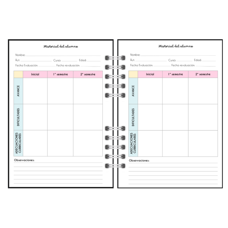 Agenda Psicopedagoga 200 Pág Anual Papelería Personalizada-5