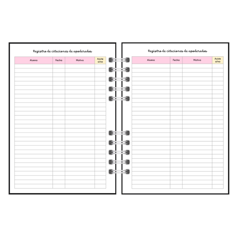 Agenda Psicopedagoga 200 Pág Anual Papelería Personalizada-7