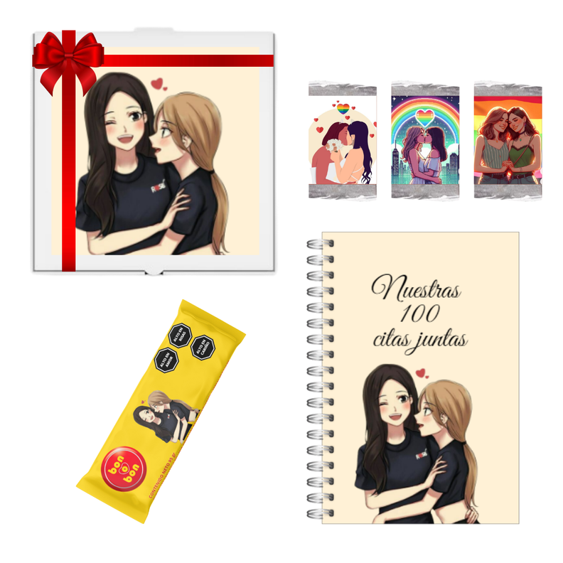 Agenda 100 Citas mujeres San Valentín Día Enamorados + Chocolates-0