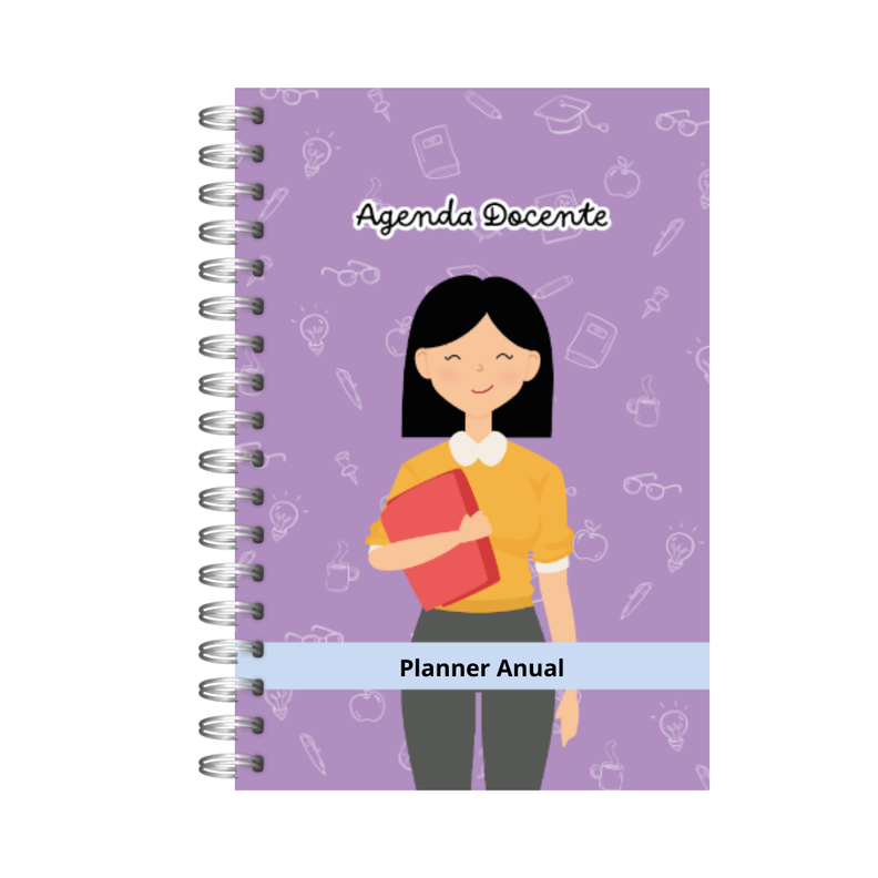 Agenda docente profesora Anual Papelería Personalizada 10-0