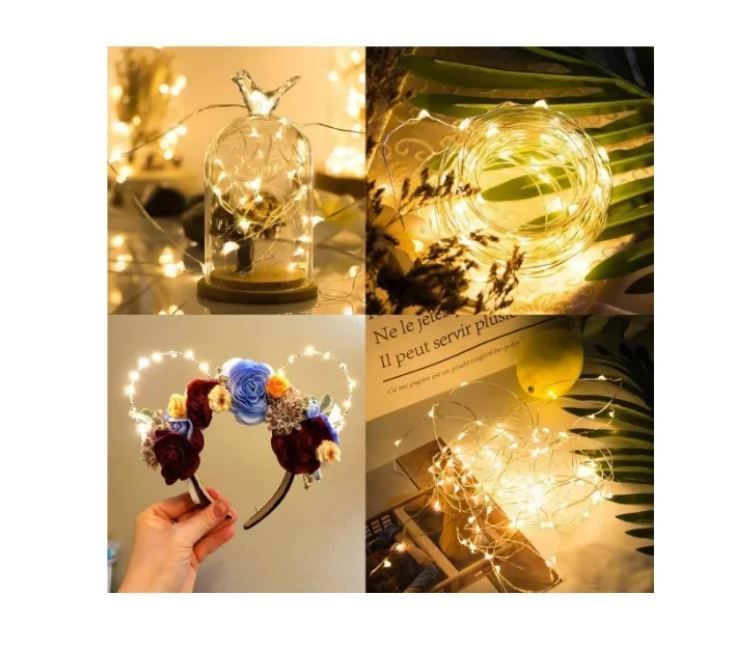 Pack 5 Tira De Luces De 2 Mt Total 10 Metros Hada Decoración-1
