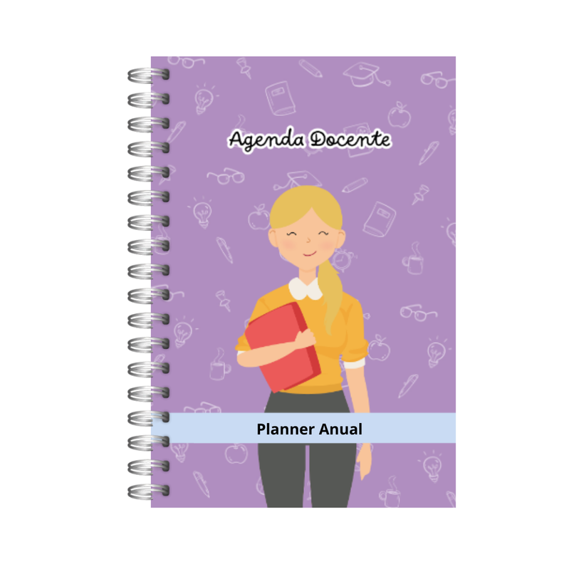 Agenda docente profesora Anual Papelería Personalizada 13-0