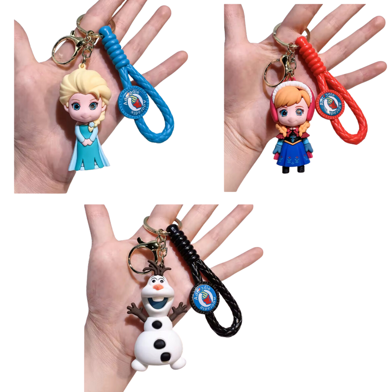 Pack 3 Llaveros Frozen 2 Elsa + Anna + Olaf Hermosos-0