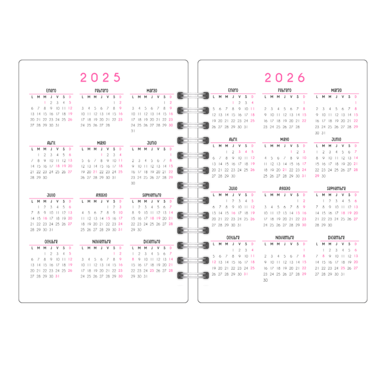 Agenda Fechada Por Día 200 Páginas A5 2025 morada-2