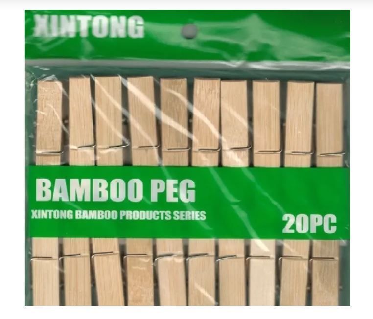 100 Perro Ropa Bambú Pinzas Tenazas Colgadores Lavandería.-0