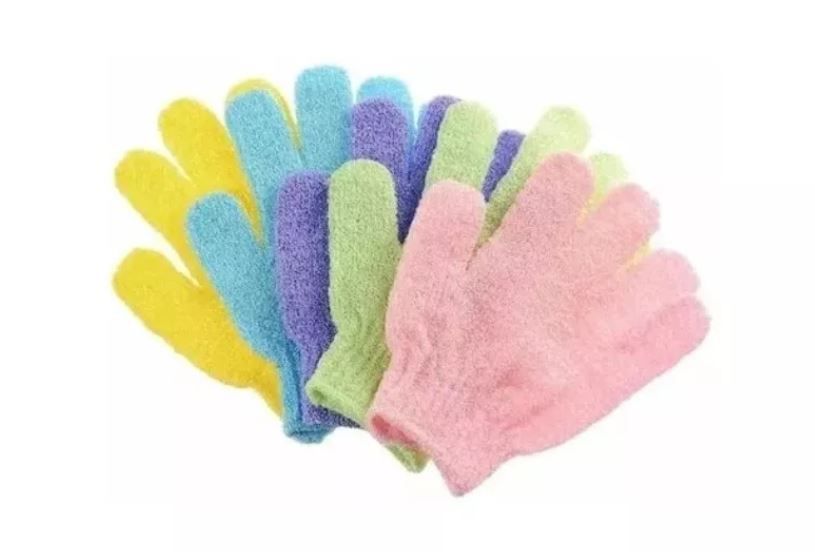 10 Guantes Exfoliante Para Ducha Baño Limpieza Desinfección-0