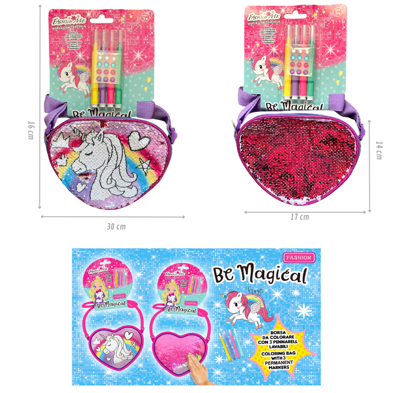 Pack niña manicure + alcancía unicornio + bolso unicornio-2