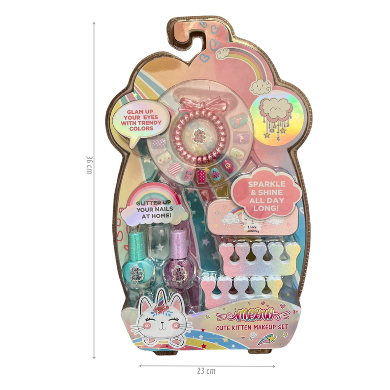 Pack niña manicure + bolso unicornio + libro stickers unicornio-3