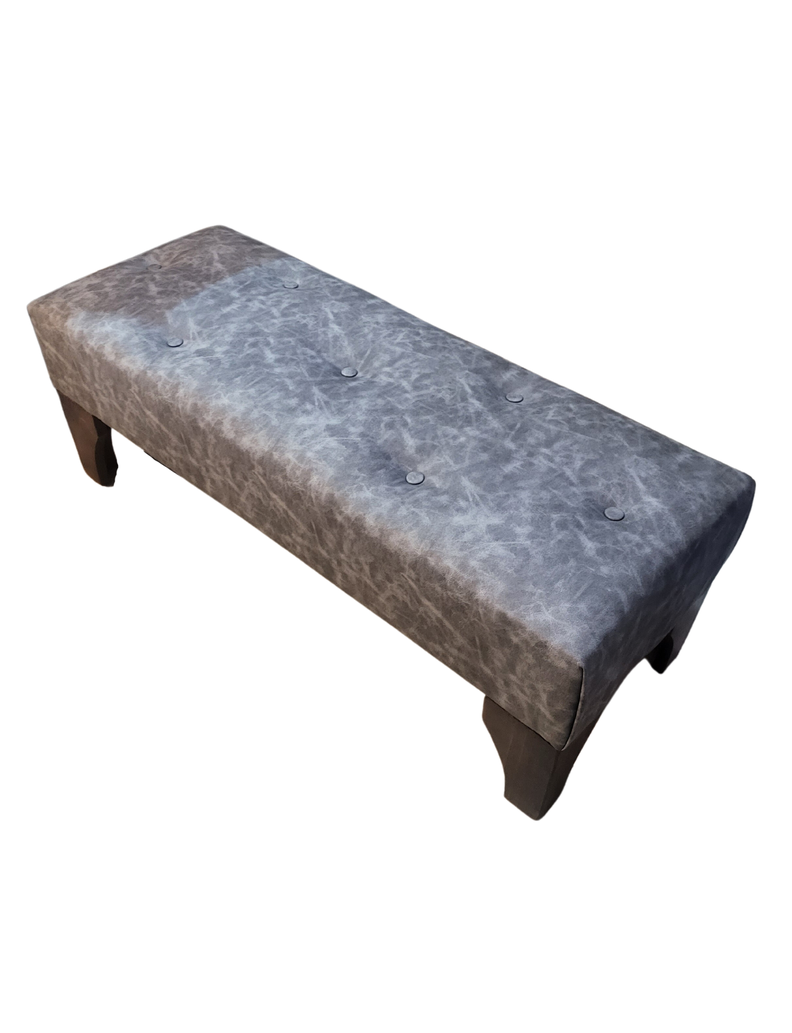 Banqueta Botone Gris Eco Cuero 105x40x40 Muebles Rimar-3