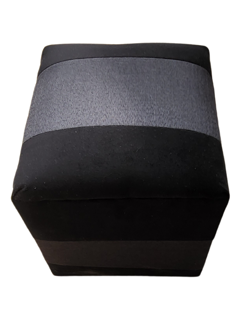 Pouf Bicolor Negro y gris lino Muebles Rimar-2