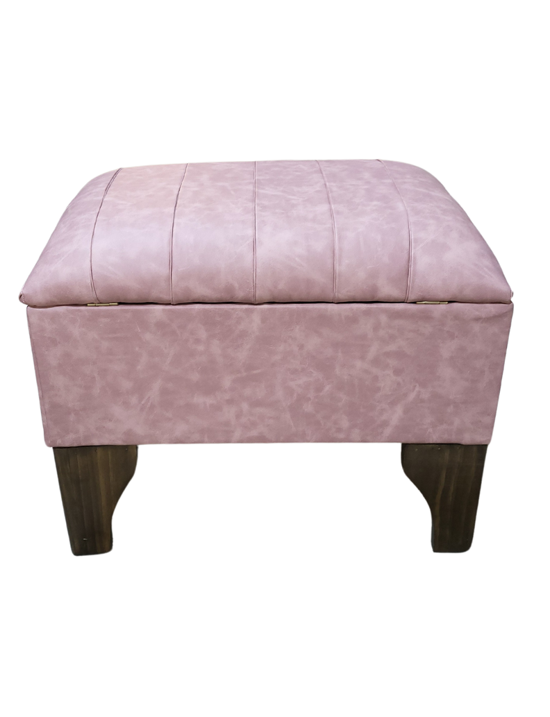 Banqueta Baúl Palo Rosa Eco Cuero 60x40x45x20  Muebles Rimar-3