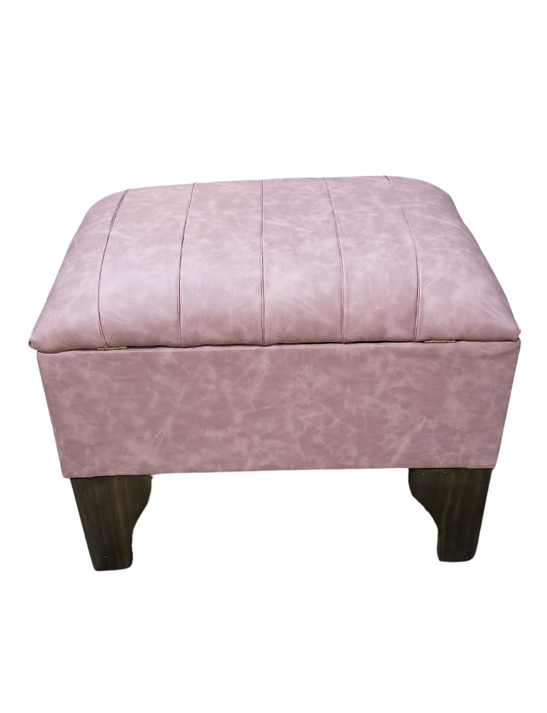 Banqueta Baúl Palo Rosa Eco Cuero 60x40x45x20  Muebles Rimar-5