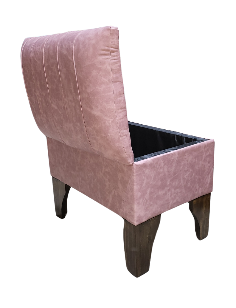 Banqueta Baúl Palo Rosa Eco Cuero 60x40x45x20  Muebles Rimar-6