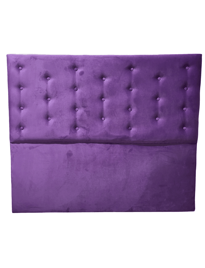 Respaldo Botone Con Base 2P Morado Diamante Felpa