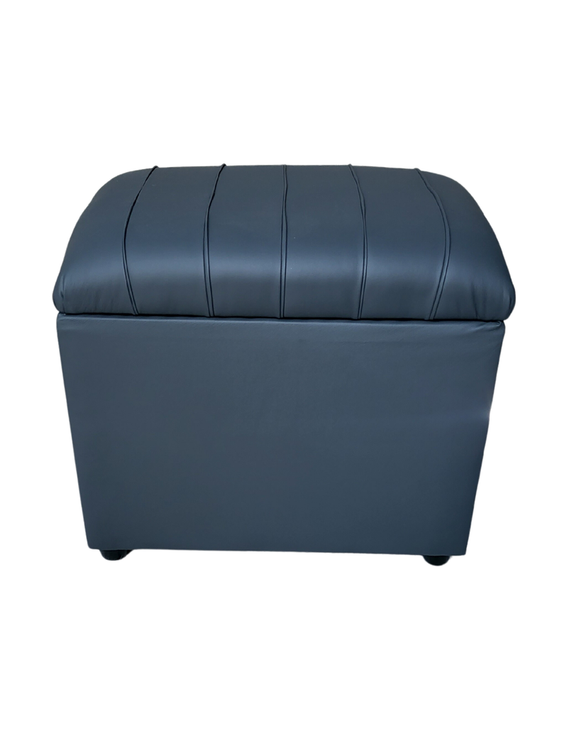 Baul Tubular Gris Eco Cuero Muebles Rimar