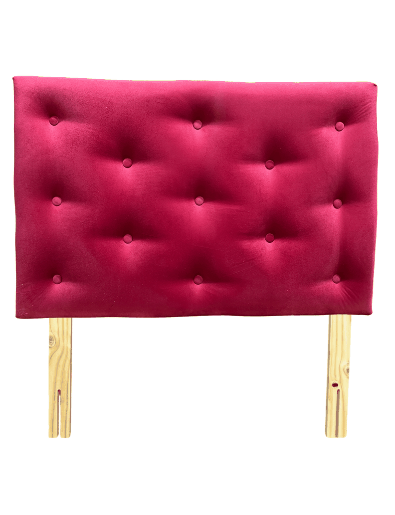 Respaldo 1 Plaza Rojo Felpa Muebles Rimar