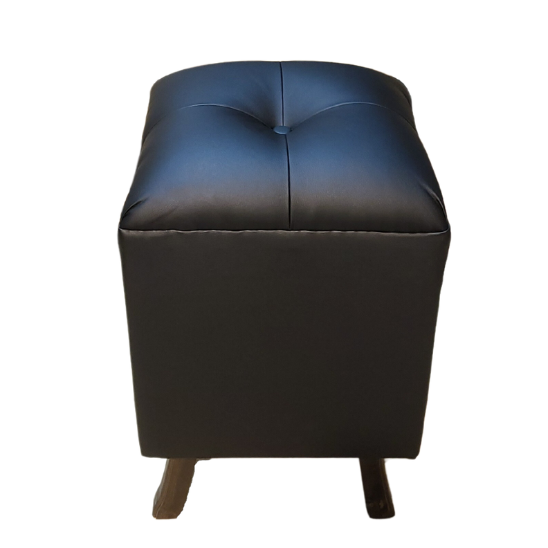 Pouf Negro Eco Cuero Muebles Rimar-0
