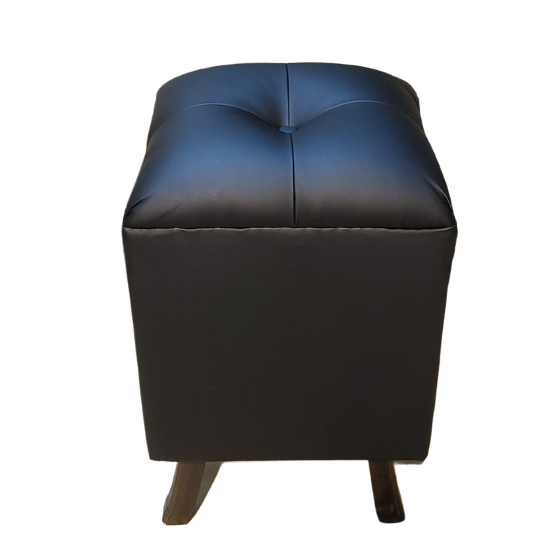 Pouf Negro Eco Cuero Muebles Rimar-5