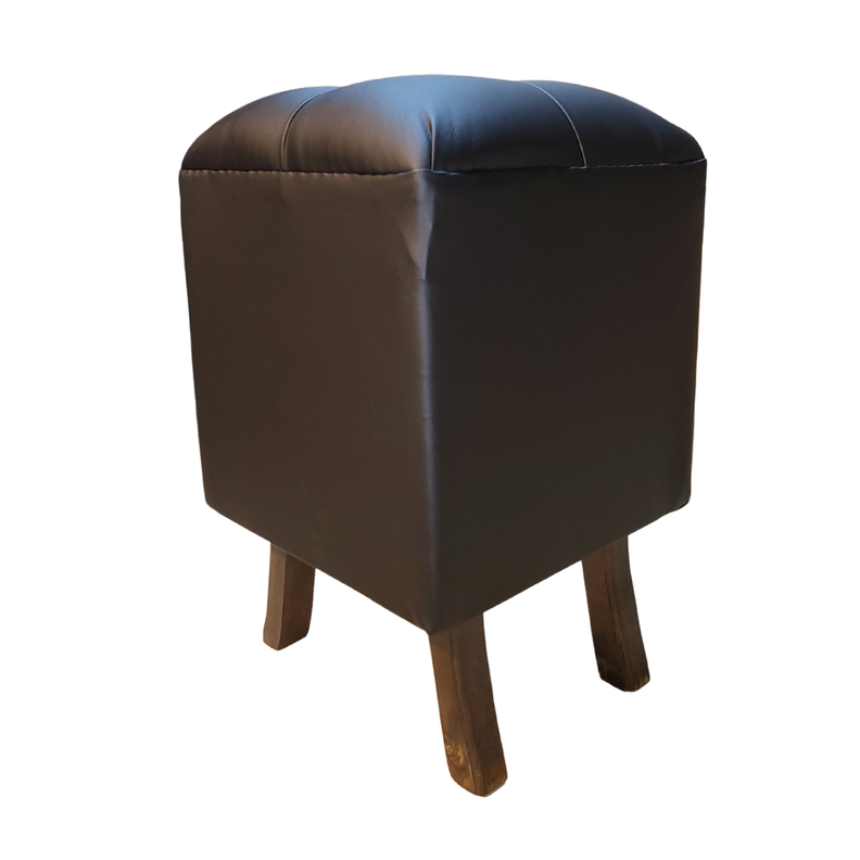 Pouf Negro Eco Cuero Muebles Rimar-6
