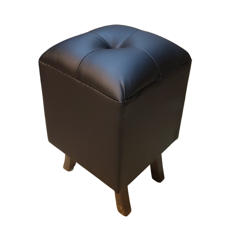 Pouf Negro Eco Cuero Muebles Rimar-7