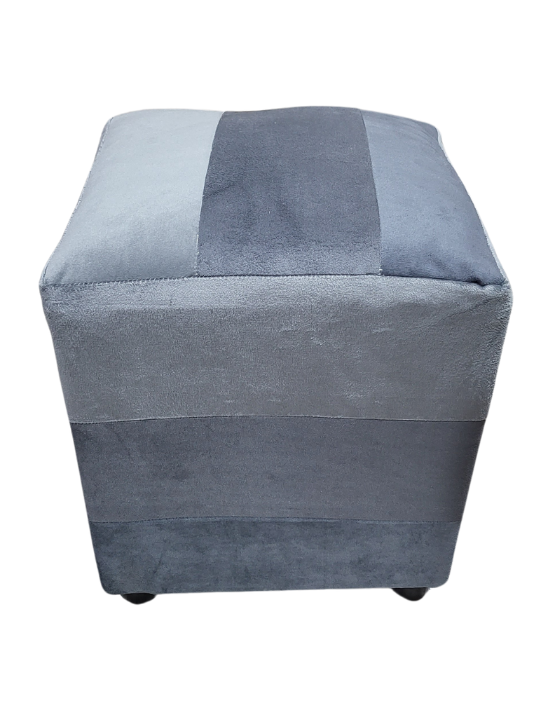 Pouf Grises Felpa 35x35x42 Muebles Rimar-1