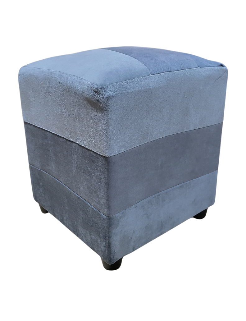 Pouf Grises Felpa 35x35x42 Muebles Rimar-2
