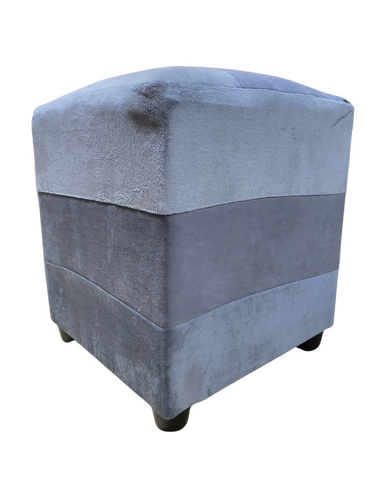 Pouf Grises Felpa 35x35x42 Muebles Rimar-3